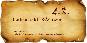 Ludmerszki Kászon névjegykártya